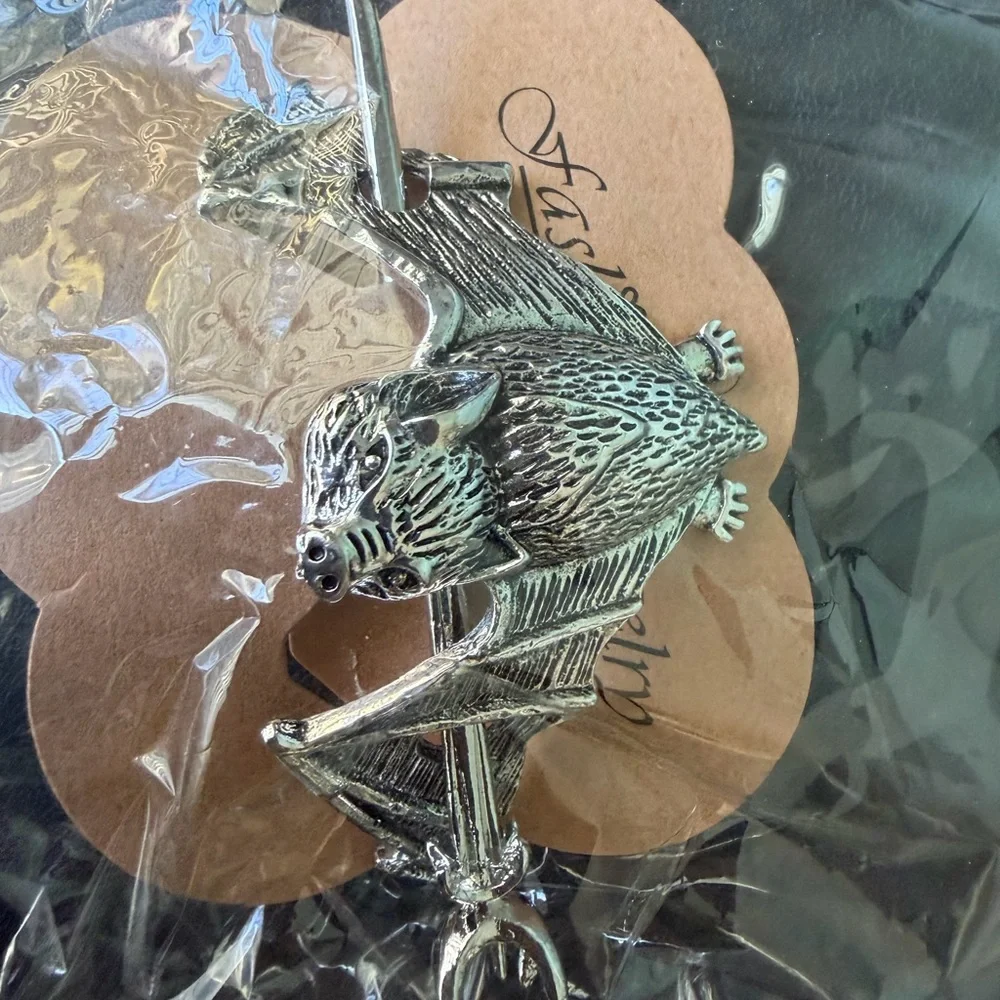 Silver Bat hair jewelry